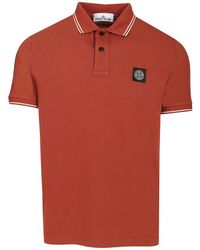 Stone Island - Organic Cotton Polo Shirt - Lyst
