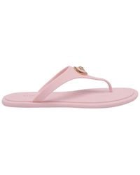 Versace - Alia Rubber Flat Thong Sandals - Lyst