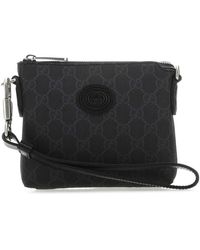 Gucci - Gg Supreme Fabric Clutch - Lyst