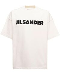 Jil Sander - 'S Oversize Cotton T-Shirt With Logo Print - Lyst