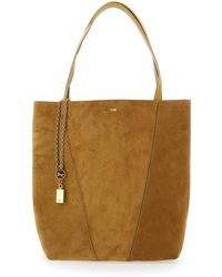 Chloé - Chloã 'Spin' Shoulder Bag With Chain-Link Detail With Logo Charm - Lyst