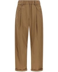 Brunello Cucinelli - 'Track' Poplin Pants - Lyst
