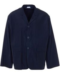 Thom Browne - Light Memory Tech Packable Sportcoat With Logo Print - Lyst