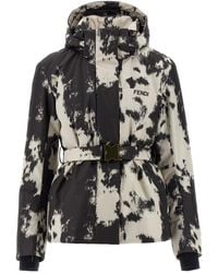 Fendi - Frosted Fauna Puffer Jackets - Lyst