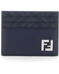 Fendi - Card Holder With Ff Plaque On The Front - Lyst