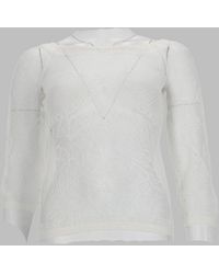 Alberta Ferretti - Elegant Viscose Net Knit Mini Top For - Lyst