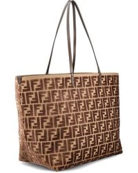 Fendi - Roll Large Velvet Tote Bag - Lyst