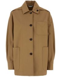 Max Mara - Camel Cotton Moneta Jacket - Lyst