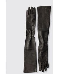 Prada - Long Nappa Leather Gloves - Lyst