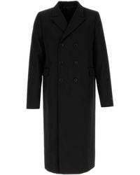 Prada - Wool Overcoat - Lyst