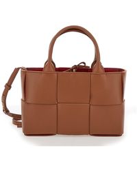 Bottega Veneta - 'Arco Tote Mini' Handbag With Intreccio Motif - Lyst