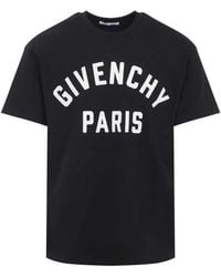 Givenchy - Logo Print Straight Fit Cotton T-Shirt - Lyst