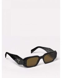 Prada - Acetate Sunglasses With Logo - Lyst