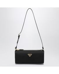 Prada - Re-Nylon Pouch With Leather Handle - Lyst