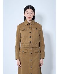Saint Laurent - Cotton Serge Crop Jacket - Lyst