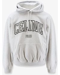 Celine - Cotton Sweatshirt With Logo Lettering Print - Lyst