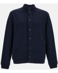 Fay - Piquet Sweater Jacket - Lyst