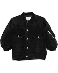 Sacai - Nylon And Denim Jacket - Lyst