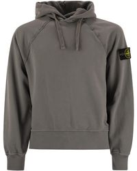 Stone Island - Oversized Hoodie With Raglan Sleeves - Lyst