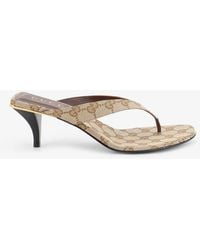 Gucci - Vittoria Gg Fabric Flip-Flops Sandals - Lyst