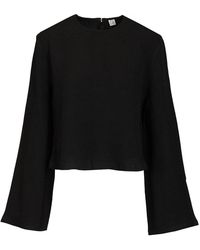 TOTEME - Cropped Blouse - Lyst