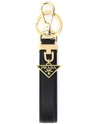 Prada - Leather Key Ring - Lyst