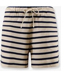 Moncler - Cotton Shorts With Striped Pattern - Lyst