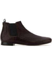 Prada - Leather Ankle Boots - Lyst