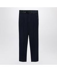 Prada - Wool Trousers With Technical Details - Lyst
