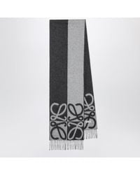 Loewe - Bicolour Anagram Jacquard Wool-Cashmere Scarf - Lyst