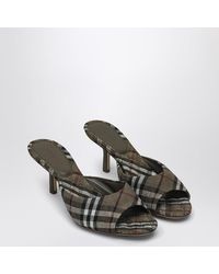 Burberry - Mews Mule With Check Pattern - Lyst