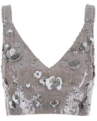 P.A.R.O.S.H. - Sleeveless Crop Top - Lyst