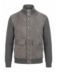 Brunello Cucinelli - Leather Jacket - Lyst