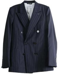 Givenchy - Striped Wool Double-Breasted Jacket - Lyst