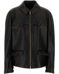 Prada - Leather Jacket - Lyst