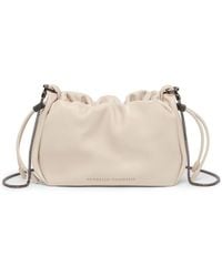 Brunello Cucinelli - Soft Leather Bucket Bag With Chain Strap - Lyst