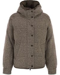 Brunello Cucinelli - Reversible Virgin Wool And Silk Down Jacket With Hood - Lyst