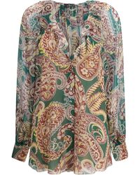 Etro - Silk Crepon Shirt - Lyst