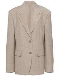 Prada - Wool Blazer Jacket - Lyst