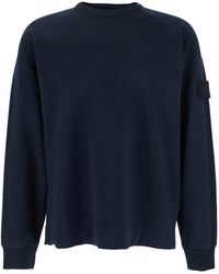 Stone Island - Sweatshirt With Removable Tone-On-Tone Compass Logo - Lyst
