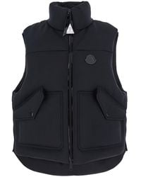Moncler Genius - 'Otis' High-Neck Vest With Logo Patch On The Chest - Lyst