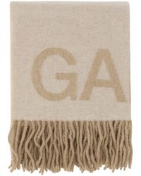Ganni - Fringed Wool Scarf - Lyst