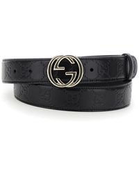 Gucci - Belt With All-Over Gg Motif And Gg Incrocio Buckle - Lyst