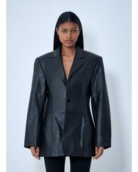 Alexander Wang - Leather Single-Breasted Blazer - Lyst