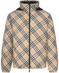 Burberry - Snowdon Check Reversible Down Jacket - Lyst
