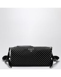 Prada - Mini Re-Nylon Shoulder Handbag With Studs - Lyst