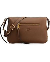Tod's - Metal Dots Mini Leather Shoulder Bag - Lyst