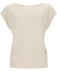 Herno - Sequined T-Shirt Cotton Blend T-Shirts - Lyst