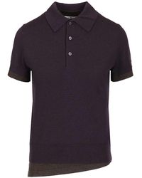 Acne Studios - Layered Wool Polo Shirt - Lyst