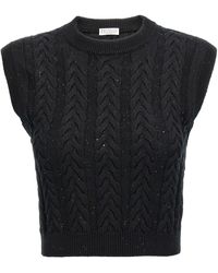 Brunello Cucinelli - Double Cable Dazzling Vest - Lyst